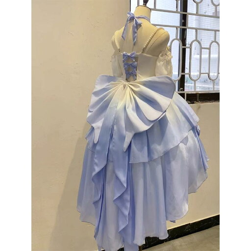 ロリータ ファッション コスプレ 衣装 コスチューム グラデーションブルー 軽量 涼しい 涼しい ウェディング フロント ショート バック ロング ファーイン グリッタ ワーク プリンセス ドレス ロリータ ファッション コスプレ 衣装 コスチューム グラデーションブルー 軽量 涼しい 涼しい ウェディング フロント ショート バック ロング ファーイン グリッタ ワーク プリンセス ドレス