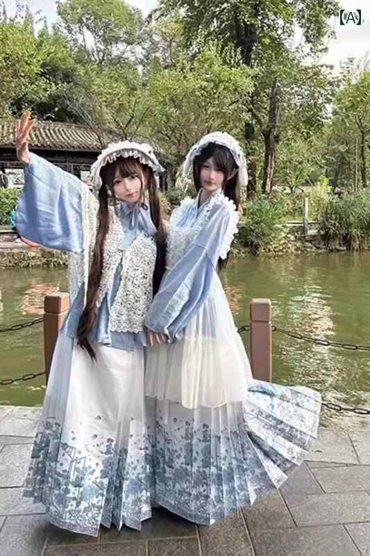 漢服 コスチューム レディース ファッション おしゃれ ステージ 撮影 舞台衣装 コスプレ 漢 陽 折衷 ク..