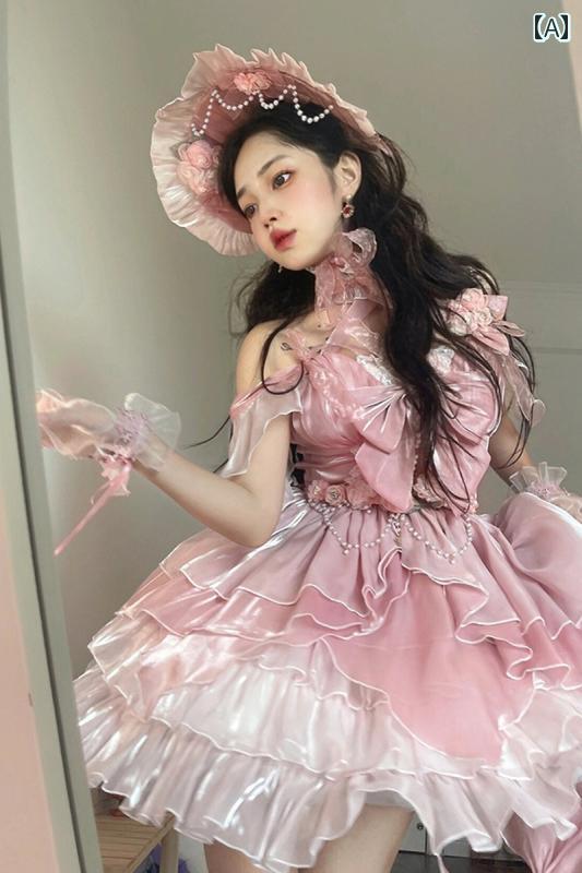 コスプレ 衣装 レディース コスチューム パーティー 写真撮影 小さめ 花 フェアリー 花 花嫁 ロリータ スカート エレガントゴージャス 尾 プリンセス スカート 普段使い