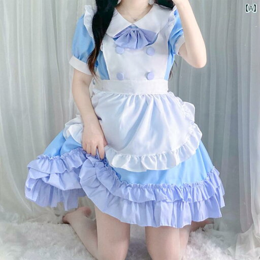 コスプレ 衣装 レディース コスチューム パーティー 写真撮影 ドレス ソフト ガール かわいい 青 白 メイド コスプレ 衣装 レディース コスチューム パーティー 写真撮影 ドレス ソフト ガール かわいい 青 白 メイド