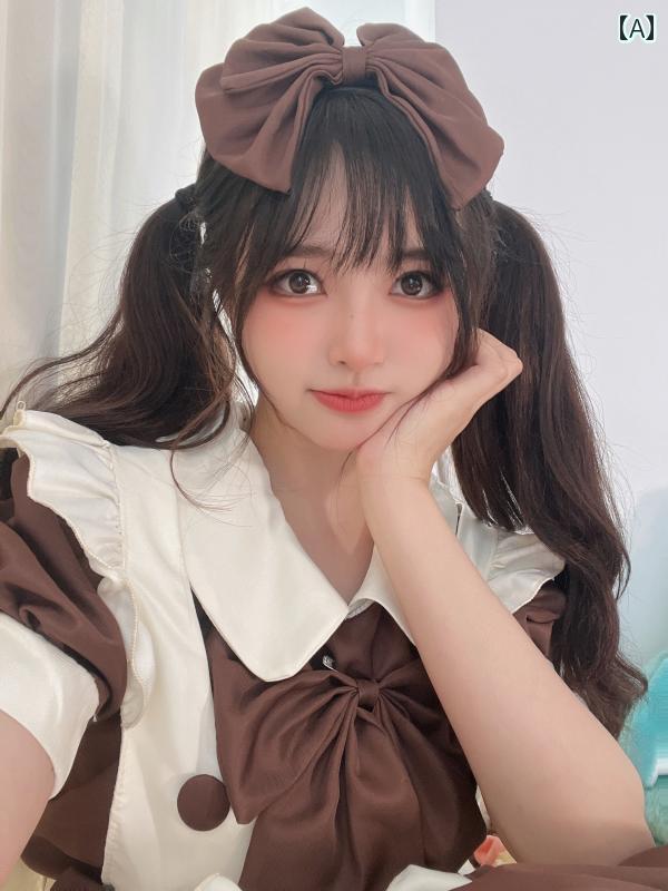 コスプレ 衣装 レディース コスチューム パーティー 写真撮影 チョコレート メイド ドレス メイド ソフト ガール カフェ メイド