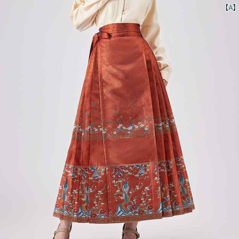 漢服 コスチューム レディース ファッション おしゃれ ステージ 撮影 舞台衣装 コスプレ カササギ 登志 馬顔スカート 明 上着 セットアップ チャイナ風 生活