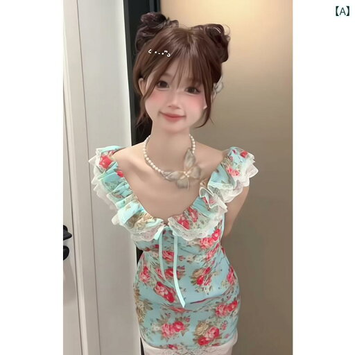 レディース ファッション おしゃれ フレンチブルー 花柄 人形 襟 ドレス 夏 ガール スリム タイトヒップ スカート ショート スカート レディース ファッション おしゃれ フレンチブルー 花柄 人形 襟 ドレス 夏 ガール スリム タイトヒップ スカート ショート スカート