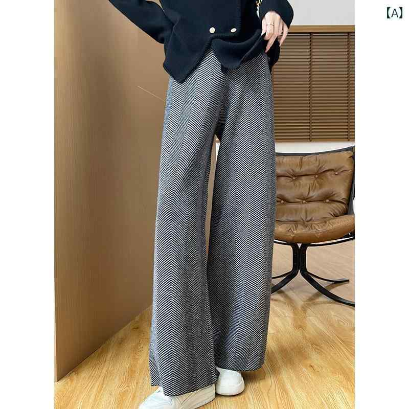 レディース パンツ ズボン おしゃれ カジュアル 秋冬 カジュアル 100 ウール ゆったり セーター スウェット