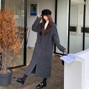 アウター レディース カジュアル おしゃれ 普段使い 秋冬 ゆったり 厚手 ウール 大きめ セーター 膝上 ロング ウール フード ニットカーディガン コート