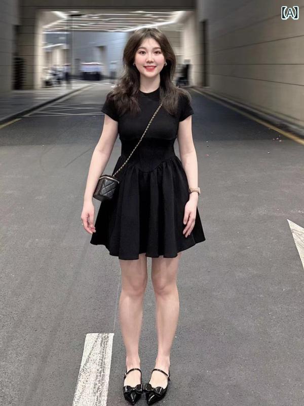 レディース ワンピース 普段使い 可能 大きめサイズ ブラック ガードル ドレス フランス 宮殿 大きめサイズ スカート