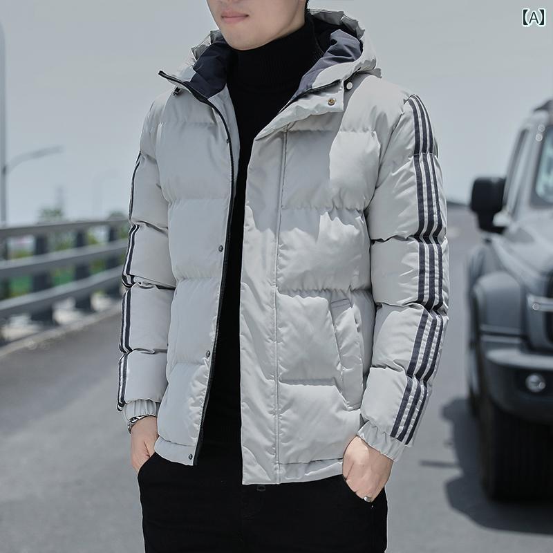 アウター メンズ おしゃれ 冬 綿服 トレンディ ショート フード 綿服 ジャケット カジュアル 綿 ジャケット 紳士服