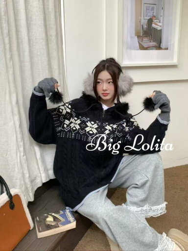 大きめサイズ レディース ファッション 雪 歌 秋冬 フード ジッパー セーター カーディガン 厚手 ゆったり ジャケット ぽっちゃり 大きめサイズ レディース ファッション 雪 歌 秋冬 フード ジッパー セーター カーディガン 厚手 ゆったり ジャケット ぽっちゃり