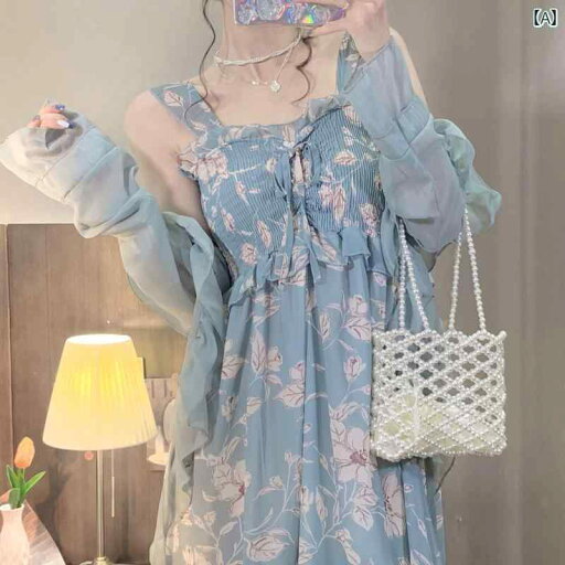 大きめサイズ レディース おしゃれ ファッション 夏 初恋 花柄 シフォン 肩ひも スカート 日焼け防止 シャツ セットアップ セット ぽっちゃり スリム ワンピース 大きめサイズ レディース おしゃれ ファッション 夏 初恋 花柄 シフォン 肩ひも スカート 日焼け防止 シャツ セットアップ セット ぽっちゃり スリム ワンピース