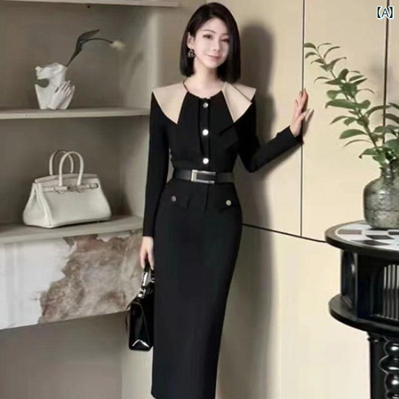 レディース ファッション おしゃれ ウエスト スリム ミディアム 丈 ワンピース 新型 ロイヤル スカート