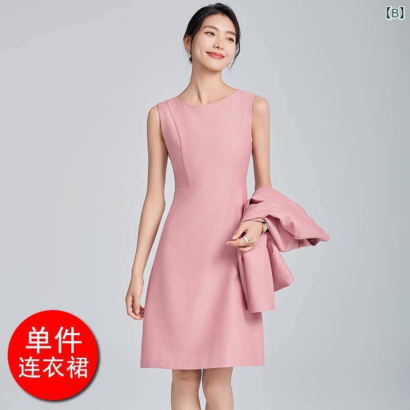 レディース ファッション おしゃれ 通勤 オフィス フォーマル 上品 秋 ビジネス スーツ 光沢 スーツ ドレス フォーマル フロント デスク