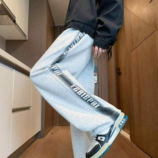 パンツ メンズ 秋 ストレート ワイドパンツ 落ち感 ドレープ スポーツ スウェット アメカジ ストリート ルーズ カジュアル ロング丈 ズボン ポリエステル 微ストレッチ 普段使い ブラック ダークグレー パンツ メンズ 秋 ストレート ワイドパンツ 落ち感 ドレープ スポーツ スウェット アメカジ ストリート ルーズ カジュアル ロング丈 ズボン ポリエステル 微ストレッチ 普段使い ブラック ダークグレー