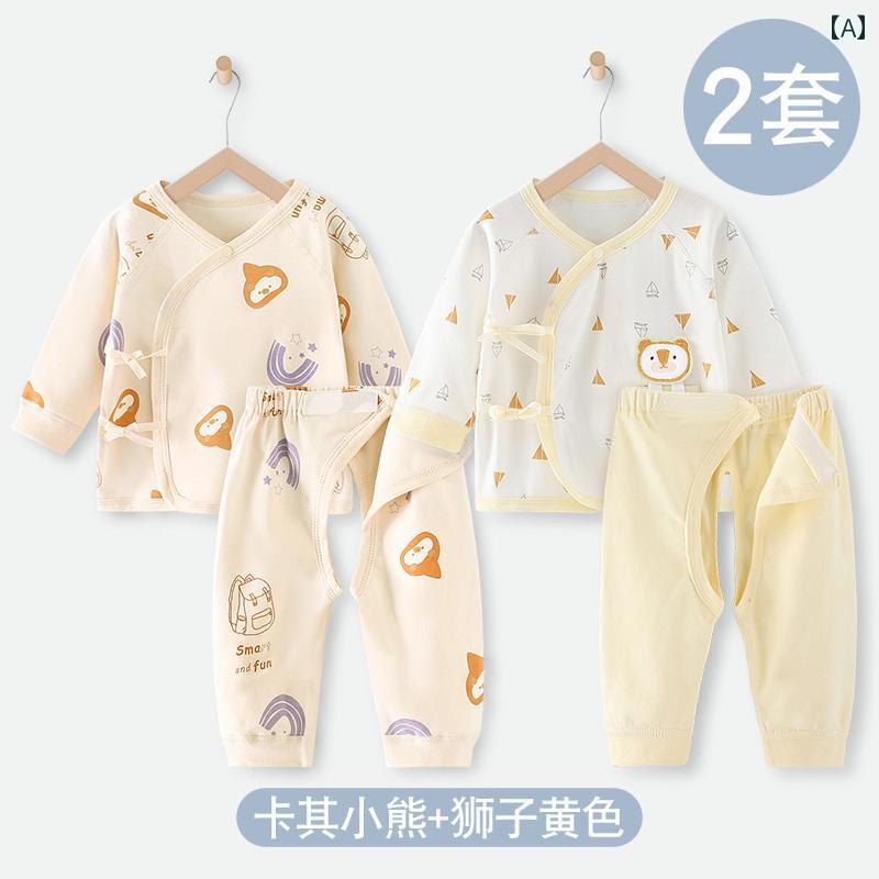 ベビー服 新生児 かわいい 春秋 綿 小さめ 満月 赤ちゃん 男の子 女の子 西洋風 セットアップ