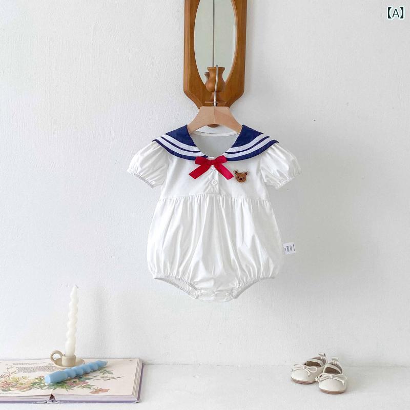 ベビー服 かわいい ロンパース 夏 薄手 涼しい 涼しい 女児 ボディ 風 ハイハイ 1歳 ドレス