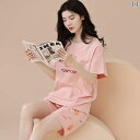 ルームウェア レディース リラックス パジャマ プレゼント 夏 綿 半袖 ショート パンツ 外出 着 ホーム 服 レジャー セット 夏に 着