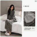 ルームウェア レディース リラックス パジャマ プレゼント 胸パッド 一体型 春秋 長袖 綿 ホーム 服 春 服 ストライプ 外着る