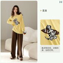 ルームウェア レディース リラックス パジャマ プレゼント 春秋 長袖 コットン カジュアル 着や い ダルメシアン セット