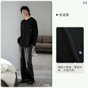 ルームウェア メンズ パジャマ リラックス 春秋 コットン 長袖 部屋 着 ラウンドネック プルオーバー