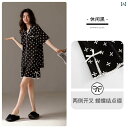 ルームウェア レディース リラックス パジャマ プレゼント 夏 モダール 半袖 ショート パンツ ホームウェア ひんやり 快適 セット ブラック