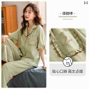 夏 綿 半袖 ズボン 家 着 夏 薄手 涼しい 涼しい 大きめサイズ かわいい セットアップ セット