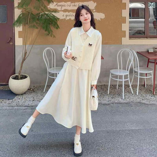 レディース ファッション ゆったり おしゃれ オフ ホワイト 優しい 甘さ ベスト シャツ キキョウ aライン ロング スカート セットアップ ドレス 春 レディース ファッション ゆったり おしゃれ オフ ホワイト 優しい 甘さ ベスト シャツ キキョウ aライン ロング スカート セットアップ ドレス 春