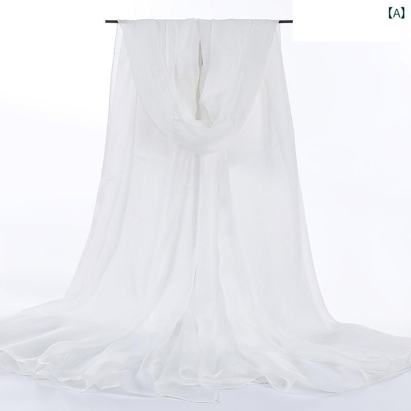 スカーフ レディース ストール ショール 小物 ファッション アイテム おしゃれ 特大 ソリッドカラー レ..