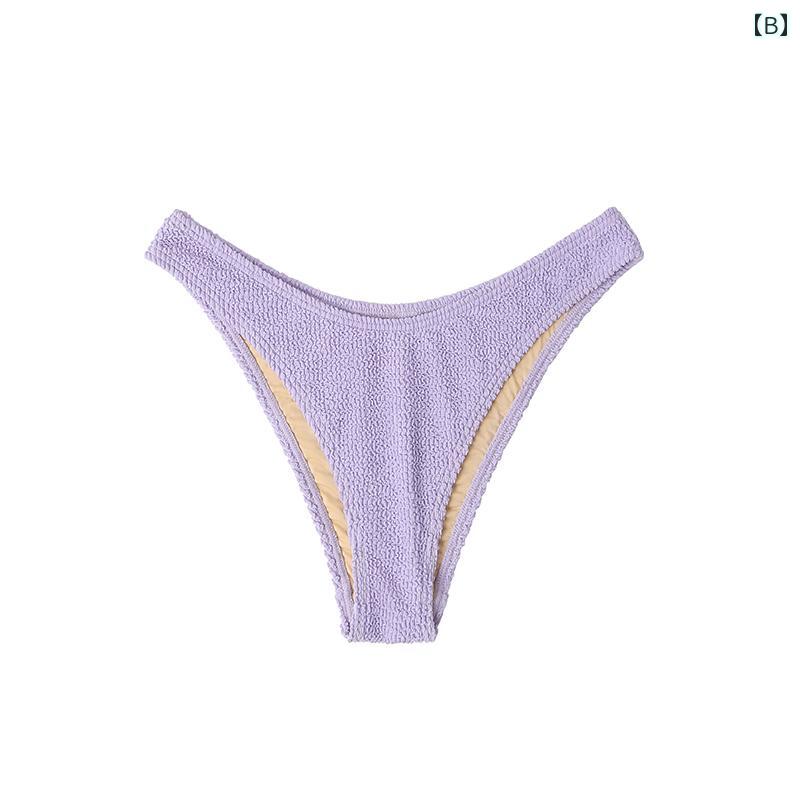 ビキニ 水着 レディース セクシー ビーチ 三角 カップ 魅惑 セパレート 小さめ 胸が 集まった ピンク 海辺 休暇