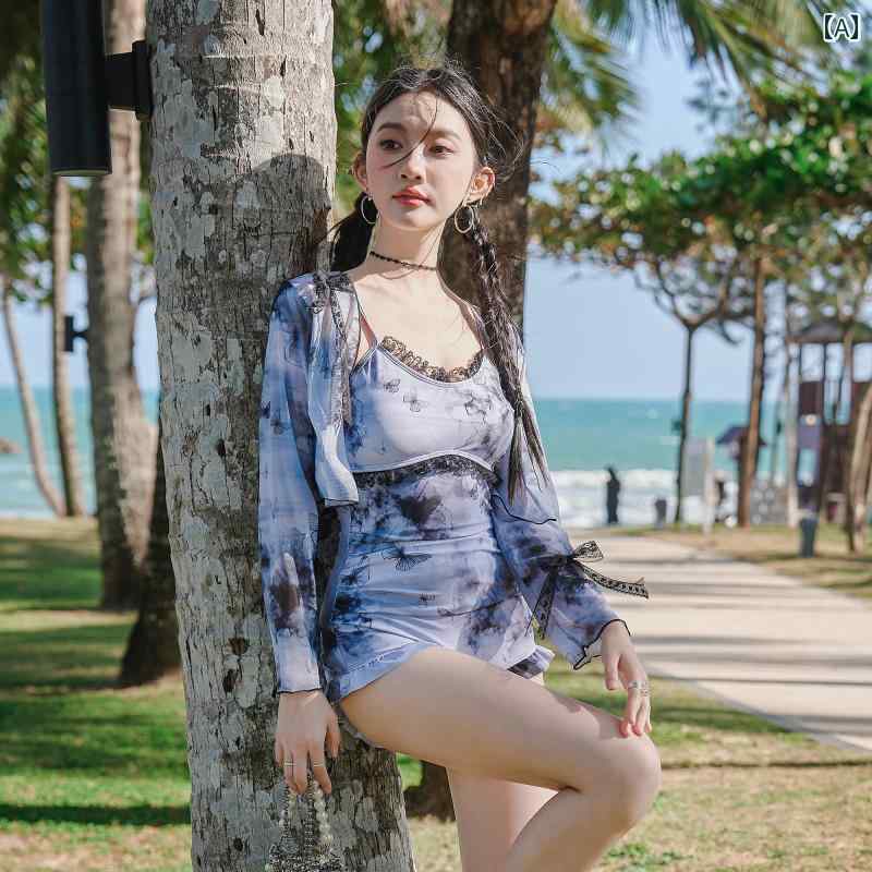 水着 レディース 長袖 体型カバー 痩せ見え 日焼け防止 海辺 旅行 温泉