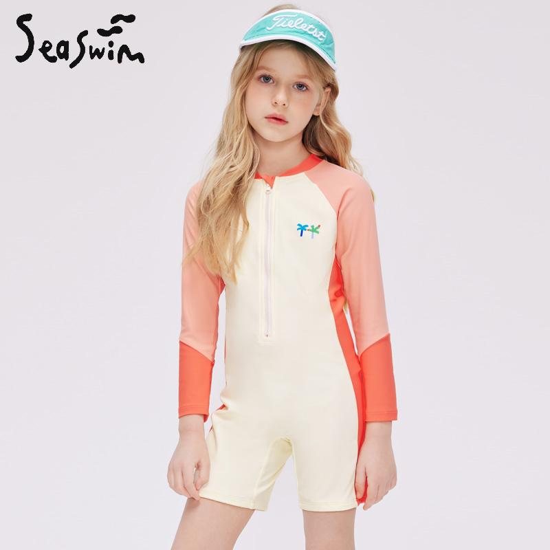 水着 女の子 子供 長袖 連体型 ワンピース 紫外線対策 速乾