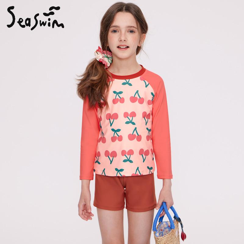 水着 女の子 子供 長袖 日焼け防止 セパレート スイムウェア スイミング 海水浴 練習