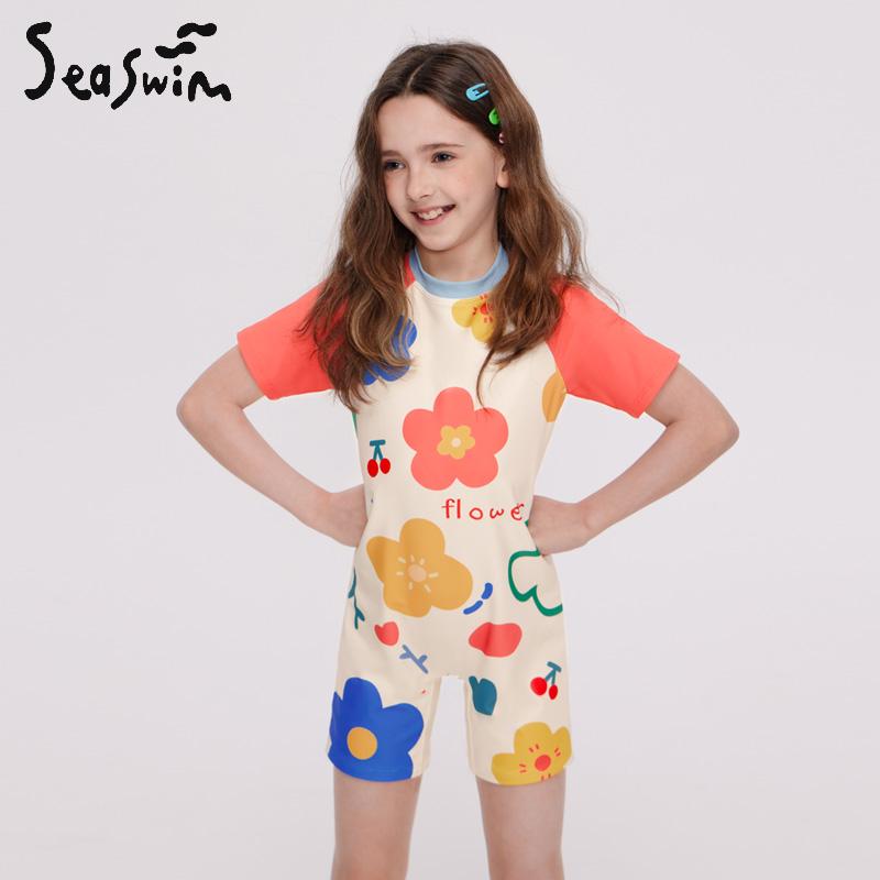 水着 女の子 子供 半袖 ワンピース 速乾 紫外線対策 スイムウェア