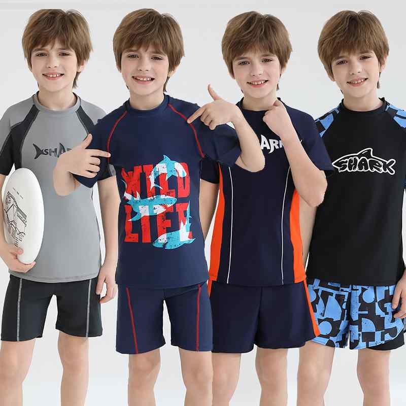 水着 男の子 子供 半袖 セパレート 速乾 競泳水着 スイムウェア