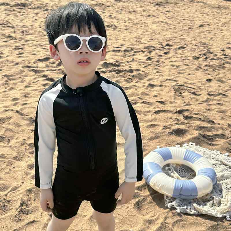 水着 男の子 子供 長袖 速乾 弾力 連体 温泉