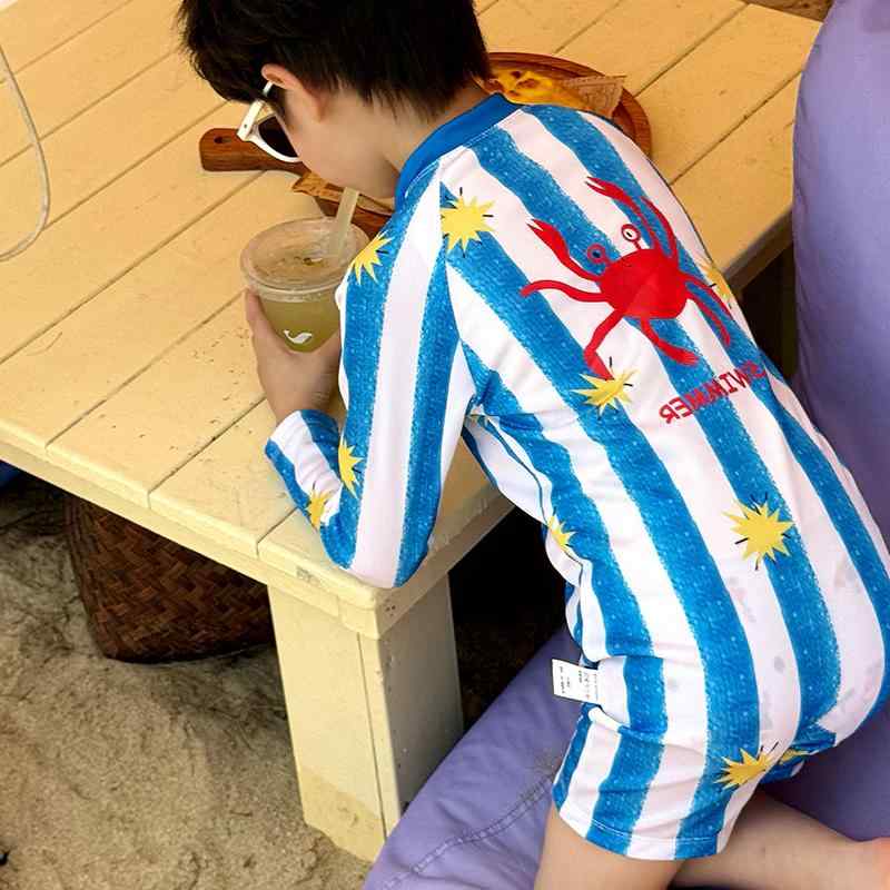 水着 子供 男児 長袖 速乾 紫外線対策 ベビー 大キッズ 男の子 スイミング 温泉