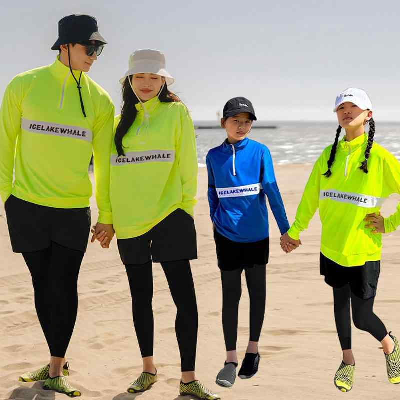 水着 子供 長袖 長ズボン セパレート 親子 ペア ラッシュガード 体型カバー 日焼け防止 速乾