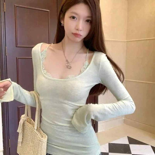 Tシャツ レディース レース 長袖 夏 トップス カットソー Tシャツ レディース レース 長袖 夏 トップス カットソー
