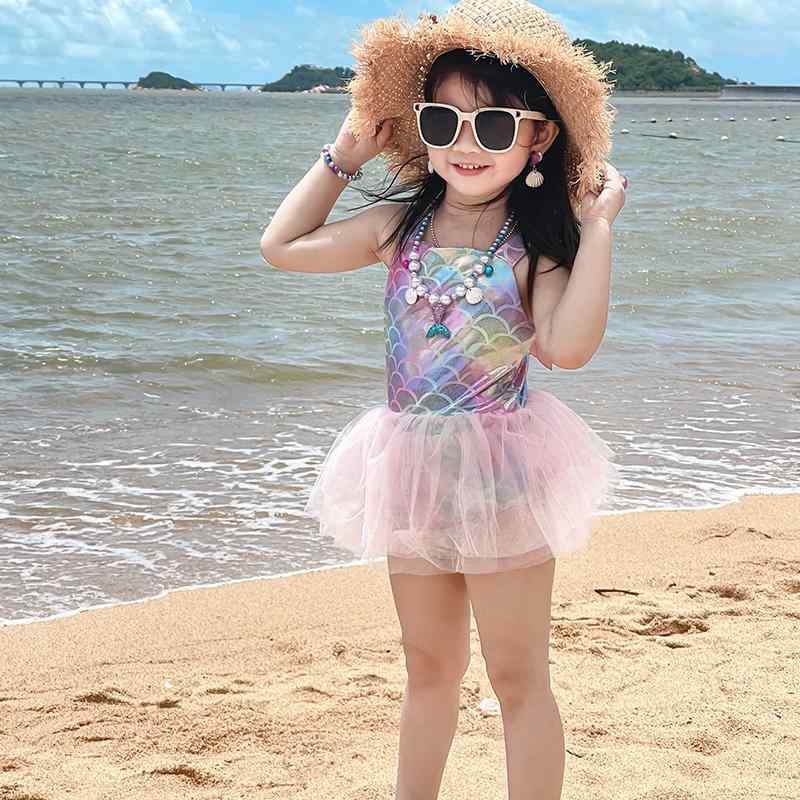 水着 女の子 子供 かわいい 速乾 女児 ワンピース プリンセス 人魚 夏