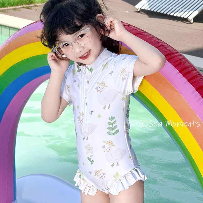 水着 女の子 子供 長袖 プリンセス風 女の子 キッズ ワンピース 紫外線対策 速乾 夏 海水浴