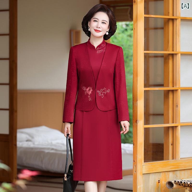 大きいサイズ ワンピース レディース ミセス 秋服装 結婚式 披露宴 お呼ばれ 二次会 発表会 同窓会 食事会 セットアップ スカート