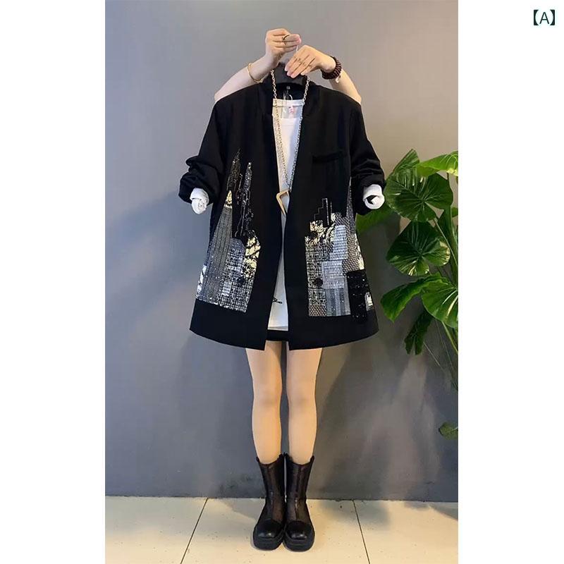 大きいサイズ セットアップ レディース おしゃれ カジュアル スーツ ジャケット 秋 体型カバー 着痩せ