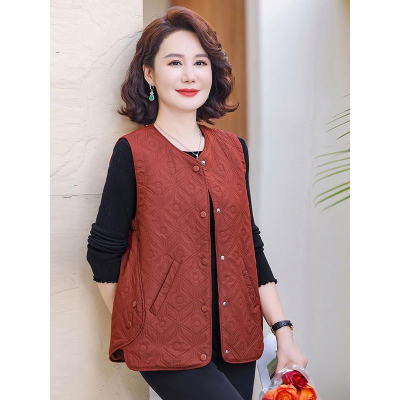 大きめサイズ マウンテンベスト レディース 春物 アウター チョッキ 外着 婦人服 ジャケット