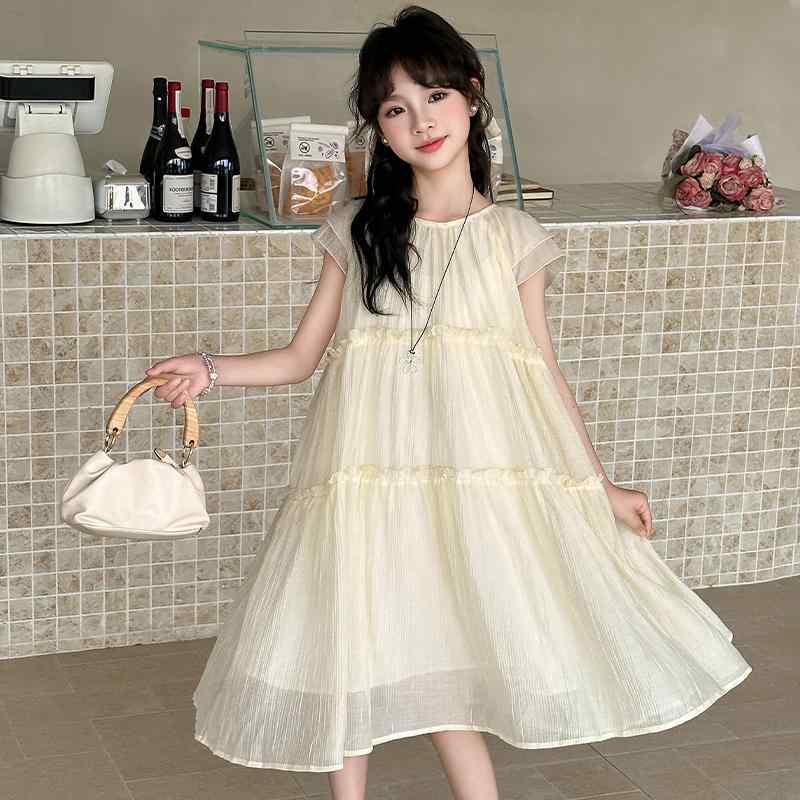 ワンピース 女の子 子供 夏 綿 プリンセス