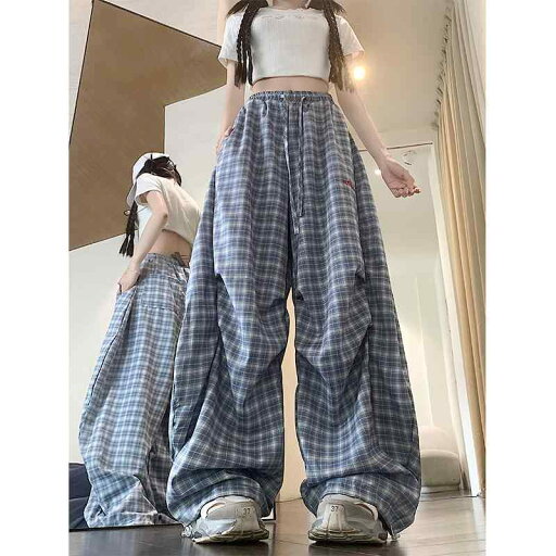 格子柄パンツ メンズ レディース 夏 緩め ストレート メンズ レディース兼 ゆったり ワイドレッグ カジュアルパンツ 格子柄パンツ メンズ レディース 夏 緩め ストレート メンズ レディース兼 ゆったり ワイドレッグ カジュアルパンツ