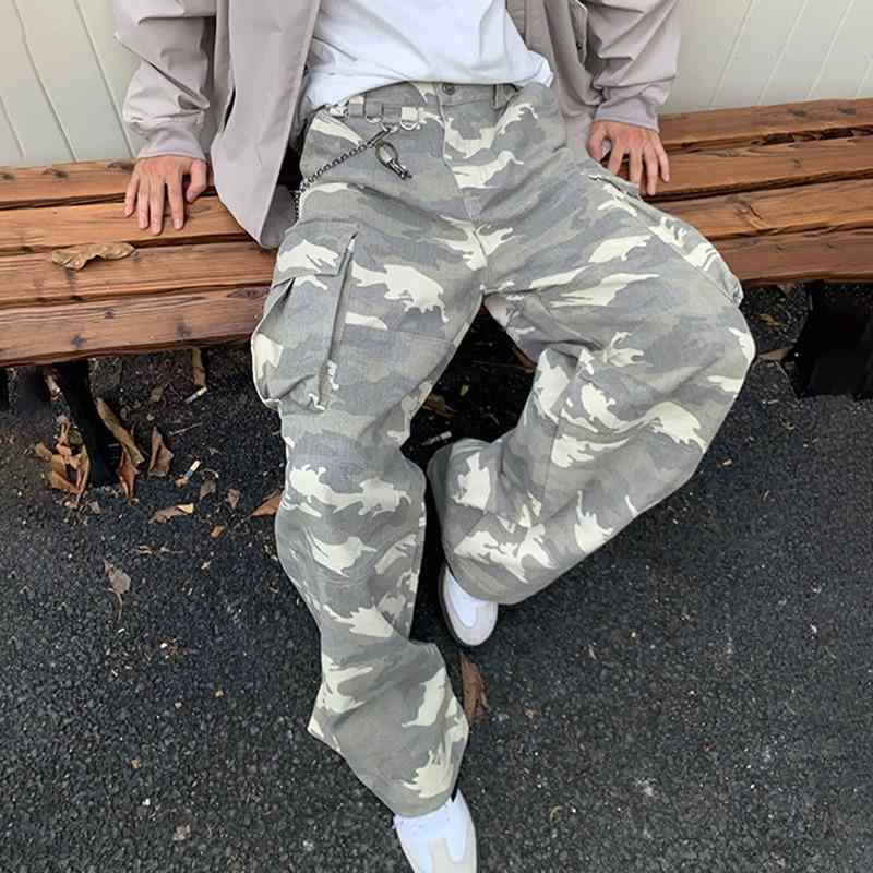 パンツ メンズ 迷彩 ポケット ストレート カジュアル ワークパンツ メンズ