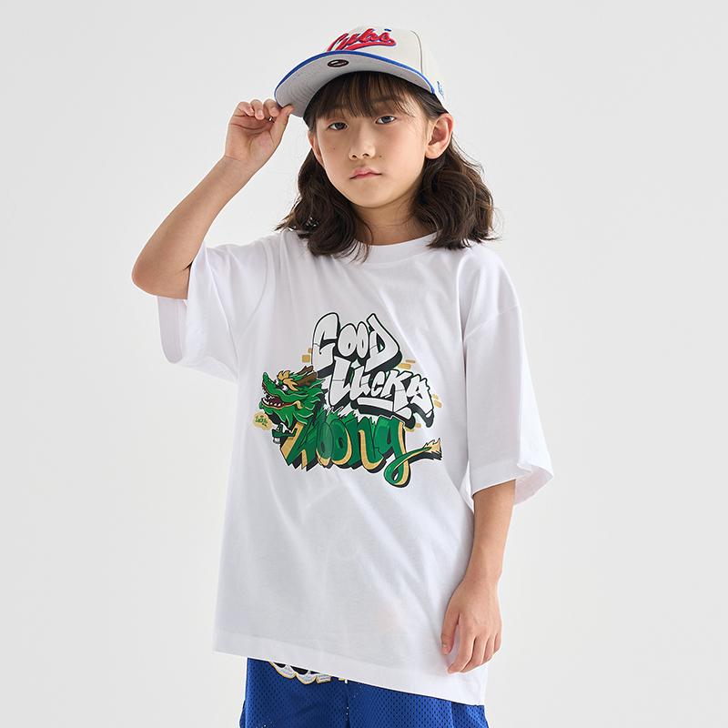 Tシャツ 子供服 半袖 竜 龍 プリント 綿 コットン 夏 ゆったり