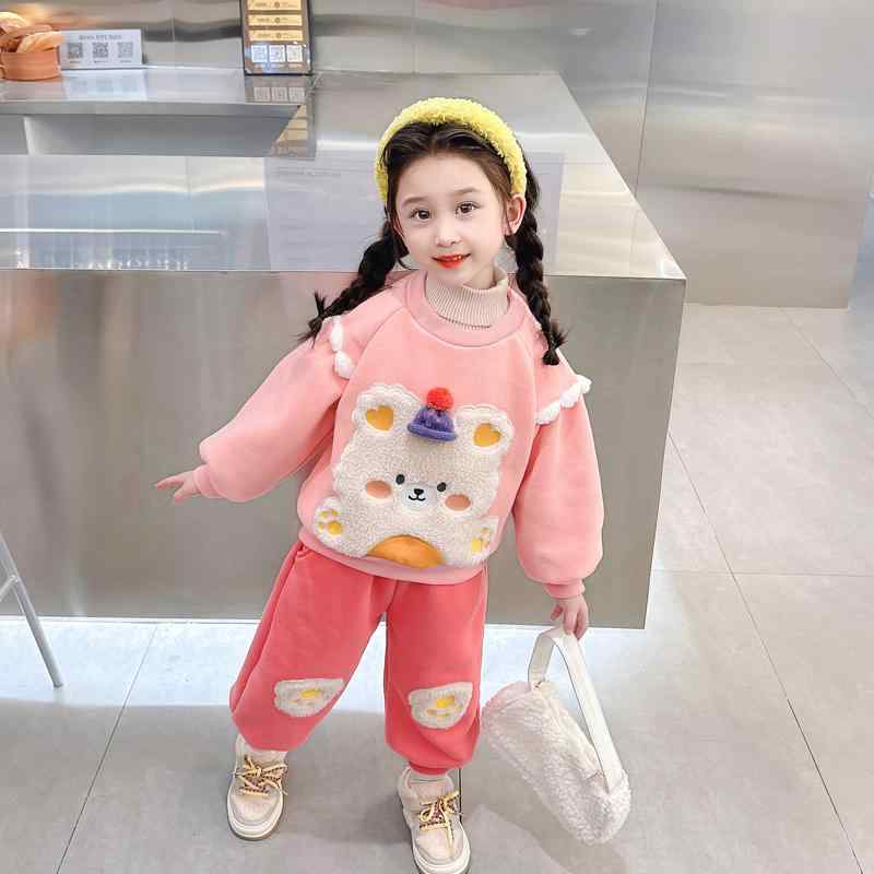 トレーナー 女の子 裏起毛 セットアップ 秋冬 子供 冬 厚手 おしゃれ 暖かい 冬服