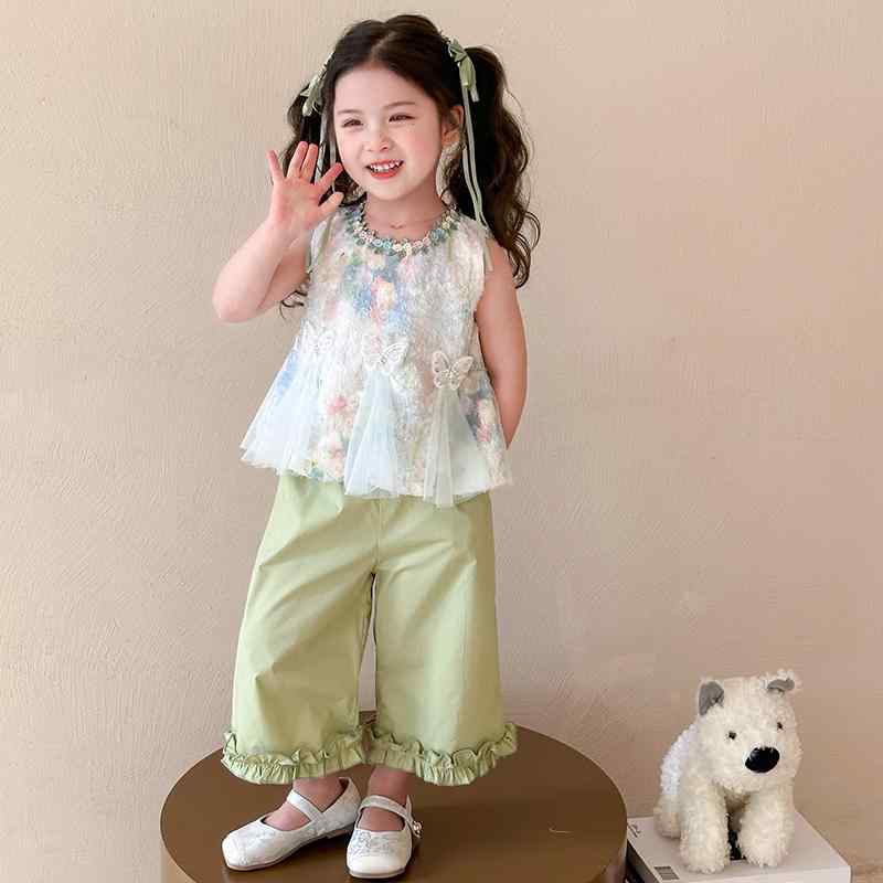 セットアップ 子供 女の子 夏服 おしゃれ キッズ ベビー 花柄 韓国