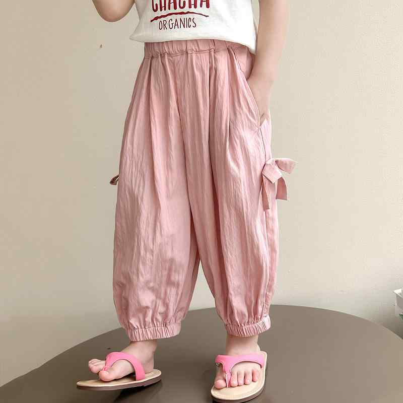 女の 子夏物 薄手 涼しい 蚊除け ズボン 普段着