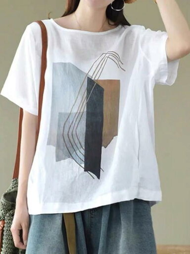 大きいサイズ Tシャツ レディース 夏服 半袖 綿麻 トップス 夏 ゆったり リネン チュニック カットソー 大きいサイズ Tシャツ レディース 夏服 半袖 綿麻 トップス 夏 ゆったり リネン チュニック カットソー