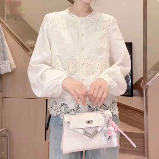 シャツ レディース レース 花柄 ブラウス おしゃれ 長袖 春 トップス シャツ レディース レース 花柄 ブラウス おしゃれ 長袖 春 トップス
